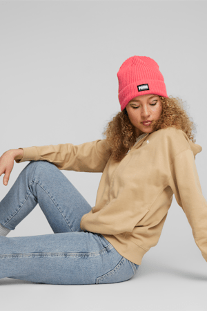 Classic Cuff Ribbed Beanie, Electric Blush, extralarge-GBR