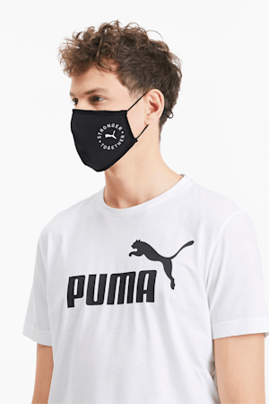 PUMA Face Mask (Set of 2), Puma Black-Cat stronger together, extralarge