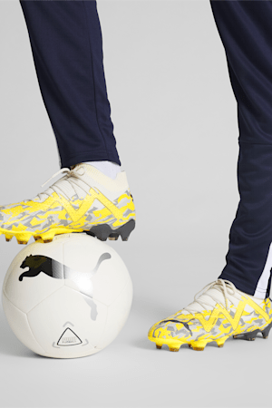 FUTURE ULTIMATE FG/AG Men's Soccer Cleats, Sedate Gray-Asphalt-Yellow Blaze, extralarge