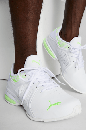 Viz Runner Repeat Wide Men's Running Shoes, PUMA White-Speed Green, extralarge