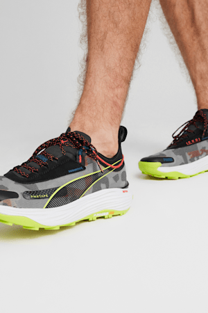 Souliers de course en sentier Voyage NITRO 3 Hommes, PUMA Black-Lime Pow-Active Red, extralarge