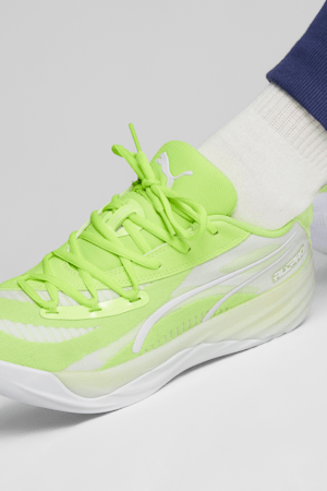 All-Pro NITRO Basketball Shoes, Lime Squeeze-PUMA White, extralarge-GBR