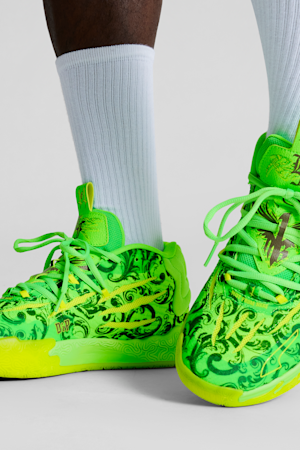 PUMA x LAMELO BALL MB.03 LaFrancé Men's Basketball Shoes, Fluro Green Pes-PUMA Green-Fluro Yellow Pes, extralarge