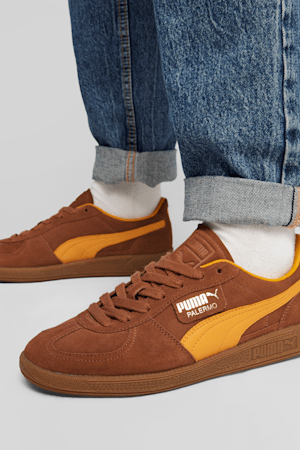 Mens brown puma trainers cheap