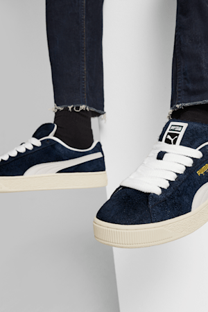 Suede XL Hairy Sneakers, Club Navy-Frosted Ivory, extralarge-GBR