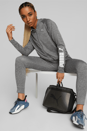 Veste d’entraînement Fit Tech tricotée avec fermeture éclair entière Femme, Medium Gray Heather, extralarge