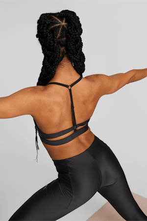 NEW LEOQ Black Strappy Yoga Active Gym Sports Bra in 2023