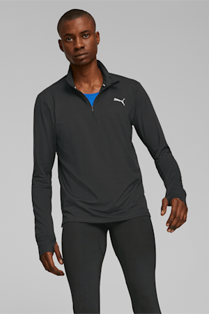 Run Favourite Quarter-Zip Running Top Men, PUMA Black, extralarge-GBR