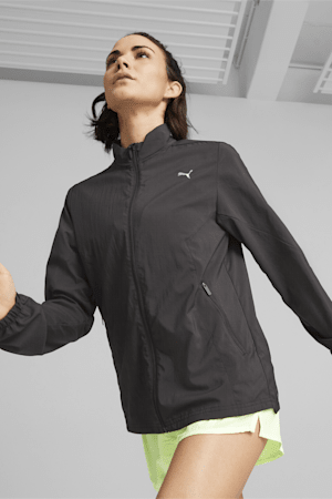 Run Favourite Woven Running Jacket Women, PUMA Black, extralarge-GBR