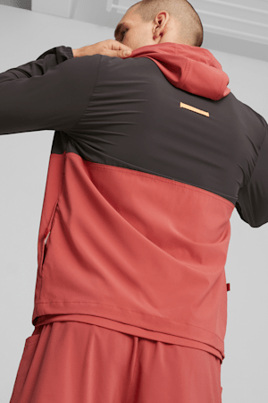 PUMA x FIRST MILE Men's Running Jacket, PUMA Black-Astro Red, extralarge