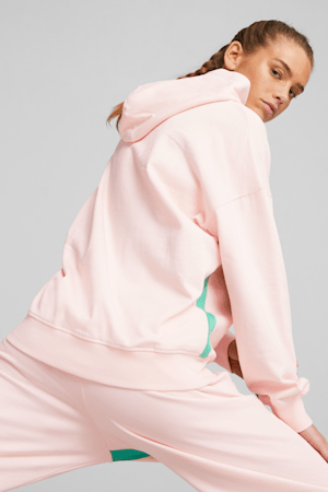 Chandail à capuchon d’entraînement en molleton PUMA x lemlem Femme, Frosty Pink, extralarge