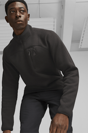 SEASONS Men's Half-zip Sweater, PUMA Black Heather, extralarge