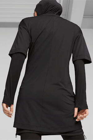 Modest Women's Long Sleeve Sports Bra, PUMA Black