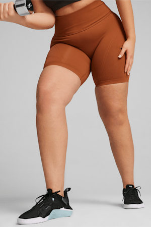 SHAPELUXE High-Waisted Women's Biker Shorts, Teak, extralarge-GBR