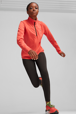 SEASONS Long Sleeve Women's Running Shirt, Active Red, extralarge-GBR