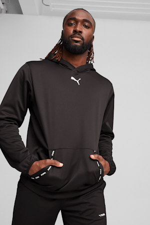 PUMA Fit PWRFleece Men's Hoodie, PUMA Black, extralarge