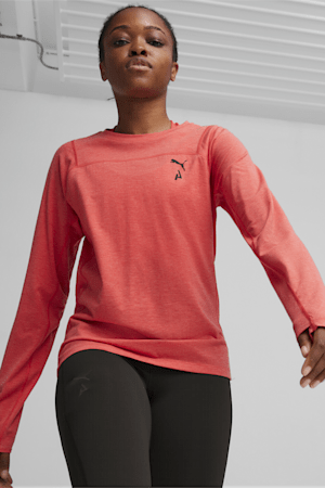 SEASONS Long Sleeve Women's Shirt, Active Red, extralarge-GBR