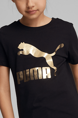 Classics Logo Girls' Tee, Puma Black, extralarge