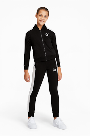 Girls grey puma tracksuit store