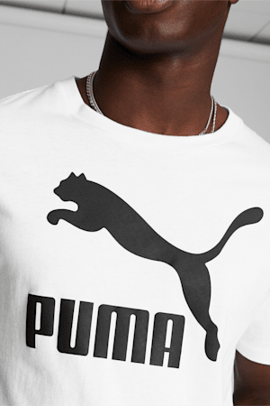Classics Logo Men's Tee, Puma White-Puma Black, extralarge