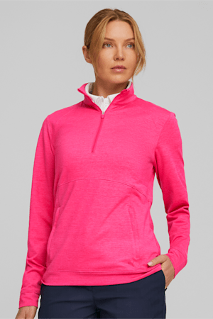 CLOUDSPUN Rockaway Half-Zip Golf Sweatshirt Women, Orchid Shadow, extralarge-GBR