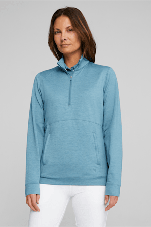 CLOUDSPUN Rockaway Half-Zip Golf Sweatshirt Women, Bold Blue Heather, extralarge-GBR