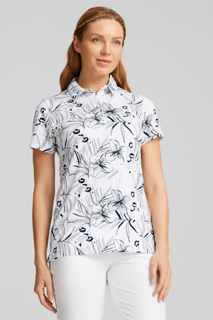 Mattr Artwork Golf Polo Shirt Women, Bright White-Navy Blazer, extralarge-GBR