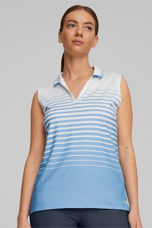 Mattr SL Stripe Golf Polo Shirt Women, Day Dream, extralarge-GBR