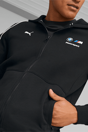 BMW M Motorsport Men's Hooded Sweat Jacket, PUMA Black, extralarge