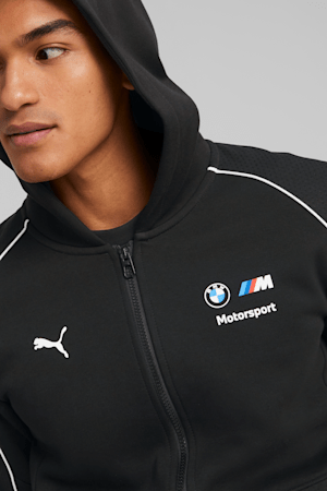 BMW M Motorsport Men's Hooded Sweat Jacket, PUMA Black, extralarge