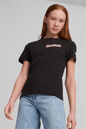 Scuderia Ferrari Race Big Kids' Graphic Tee, PUMA Black, extralarge