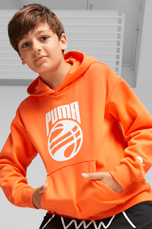 Posterize Big Kids' Boys' Basketball Hoodie, Hot Heat, extralarge
