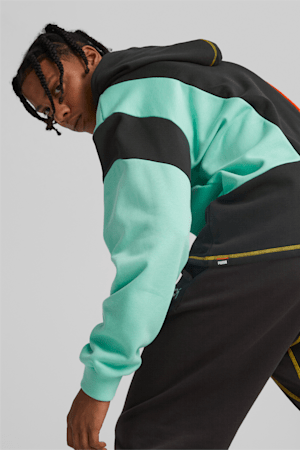 In the Paint Men's Basketball Hoodie, PUMA Black-color block, extralarge
