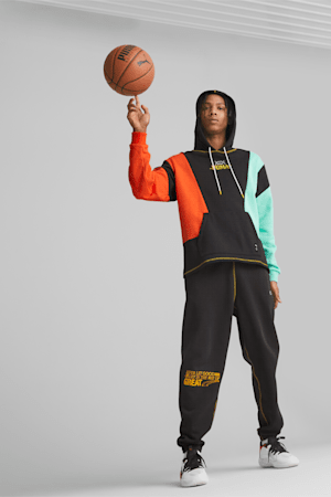 In the Paint Basketball Hoodie Men, PUMA Black-color block, extralarge