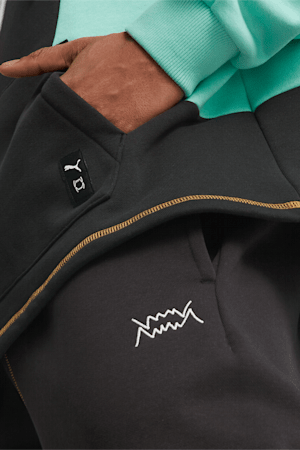 In the Paint Men's Basketball Hoodie, PUMA Black-color block, extralarge
