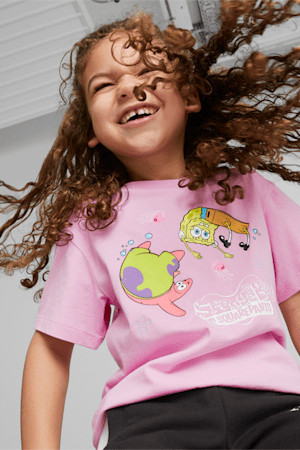 PUMA x SPONGEBOB Tee Kids, Lilac Chiffon, extralarge-GBR