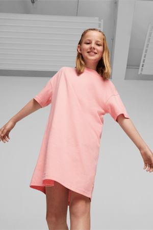 Classics Tee Dress Youth, Peach Smoothie, extralarge-GBR