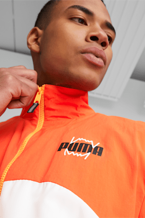 Clyde Basketball Jacket 2.0, Cayenne Pepper-Clementine, extralarge