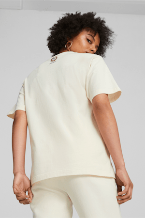 PUMA x LIBERTY Women's Graphic Tee, Pristine, extralarge