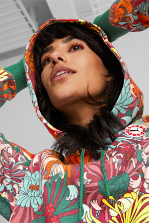 Chandail à capuchon à imprimé PUMA x LIBERTY Femme, Vine-AOP, extralarge