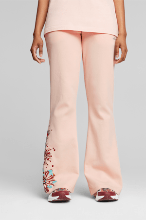 Flared Pants Women's Loose Trousers Printed Wide-Leg Pants Flared Pants  Leggings (Color : Pink, Size : Small) : : Clothing, Shoes &  Accessories