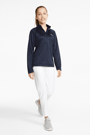 Quarter Zip Girls' Golf Pullover, Navy Blazer, extralarge-GBR