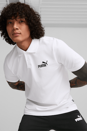 Essentials Pique Men's Polo Shirt, Puma White, extralarge-GBR