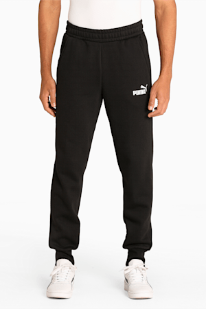 Essentials Logo Men's Sweatpants, Puma Black, extralarge-GBR