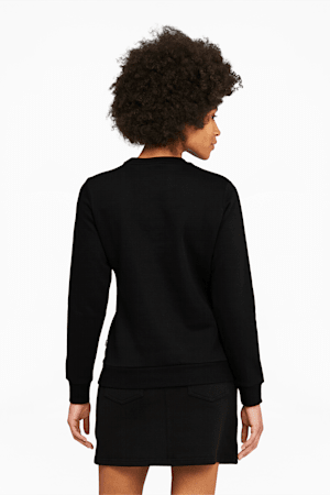 Essentials Logo Crew Neck Women's Sweater, Puma Black, extralarge-GBR