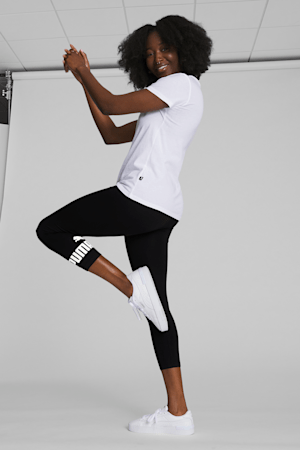 Essentials Women's 3/4 Logo Leggings, Puma Black, extralarge