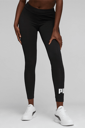 Essentials Logo Women's Leggings, Puma Black, extralarge-GBR