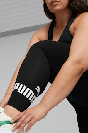 Essentials Logo Women's Leggings, Puma Black, extralarge-GBR