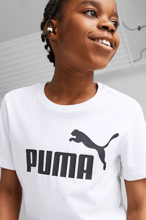 Essentials Logo Boys' Tee, Puma White, extralarge