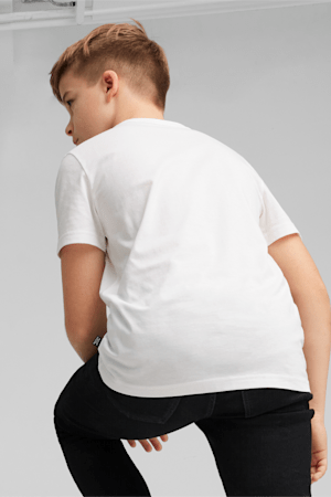T-shirt Essentials+ Enfant et Adolescent, PUMA White-Lime Sheen, extralarge